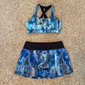 Lulu skirt and sports bra set